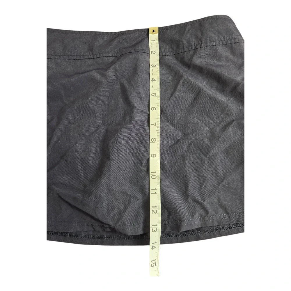 Land's End dark blue womens‎ swim skirt sz 8 zip side beach vacation pool